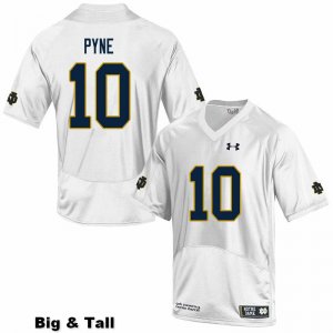 Notre Dame Fighting Irish Men's Drew Pyne #10 White Under Armour Authentic Stitched Big & Tall College NCAA Football Jersey XQV8399GS